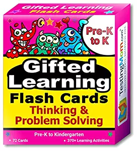 Gifted Learning Flash Cards – Thinking & Problem-Solving for Pre-K – Kindergarten – Gifted and Talented Educational Toy Practice for CogAT, OLSAT, Iowa, SCAT, WISC, ERB, WPPSI, AABL and more