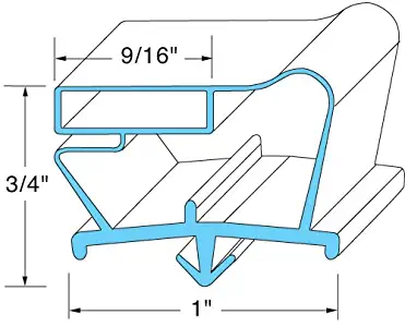 Beverage Air 712-012D Series Magnetic Door Gaskets for Freezers/Coolers/Refrigerators (22-7/8" x 62-3/4")