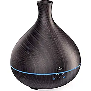 Essential Oil Diffuser,Anjou 500ml Cool Mist Humidifier,One Fill for 12hrs Consistent Scent & Aromatherapy, World's First Diffuser with Patented Oil Flow System for Home & Office