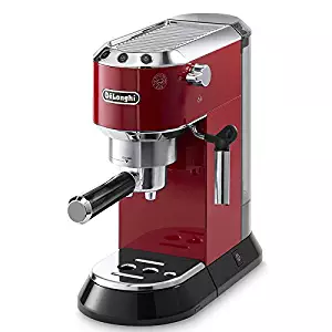 Delonghi EC680.R DEDICA 15-Bar Pump Espresso Machine Coffee Maker, Red, 220 Volts (Not for USA - European Cord)