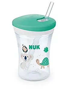 NUK Evolution Straw Cup, 8 oz, 1-Pack, White