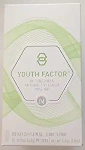 Nerium Youth Factor superfood and Antioxidant Boost Powder ,berry ,30 .19oz (5.5g) Packets