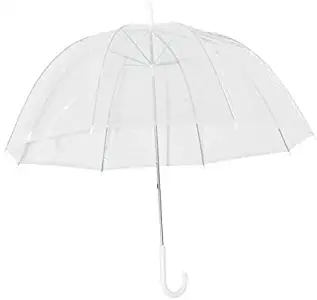 Home-X Clear Bubble Umbrella, Durable Wind-Resistant Umbrella with Sturdy Bubble Design Incapable of Flipping Inside Out, for Men and Women of All Ages