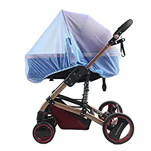 Xcivi Mosquito Net -Insect Bug Net for Baby Strollers Infant Carriers Car Seats Cradles (Blue)