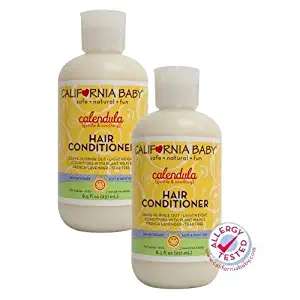 California Baby Calendula Hair Conditioner (8.5 ounces) | Deep Conditioning and Soft Detangling Hair Care for Infants, Newborns and Toddlers | Leave In and Rinse Out | 2 Pack