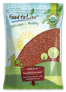 Organic Brown Flax Seeds, 5 Pounds — Whole Flaxseeds, Non-GMO, Kosher, Raw, Dried, Sproutable, Bulk