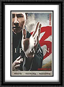 IP Man 3 28x38 Double Matted Large Large Black Ornate Framed Movie Poster Art Print