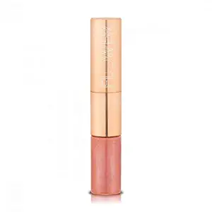 Flower Beauty Mix N’ Matte Lip Duo - Matching Full Coverage Matte Lipstick & High Shine Lip Gloss Duo, Creamy Matte Lipstick with Pearlized Lip Gloss (Melon Kiss)