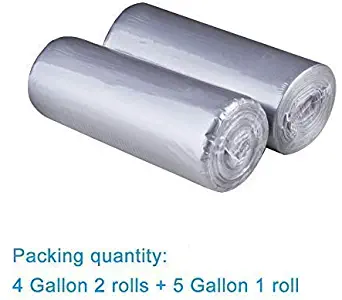 4 Gallon Trash Bags, Bathroom Thick Garbage Bags for Restaurant Office Bedroom Rubbish Bags 60 Count plus 5 Gallon 25 Count