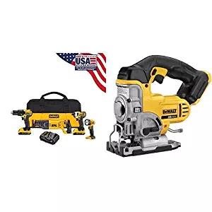 DEWALT DCK420D2 20V MAX Cordless Lithium-Ion 4-Tool Combo Kit 20V Combo Kit with DCS331B 20-Volt MAX Li-Ion Jig Saw(Tool Only)