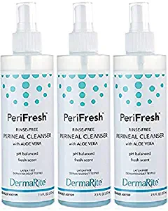 PeriFresh No Rinse Perineal Cleanser Spray, 3 Pack - 7.5 oz Peri Bottle - Mild Formula with Aloe - for Incontinence Care, Postpartum - for Men and Women