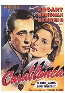 Casablanca Poster C 27x40 Humphrey Bogart Ingrid Bergman Paul Henreid