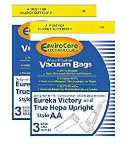 Eureka victory and True hepa Style AA Bags 6-Pack