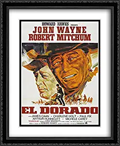 El Dorado 28x34 Double Matted Large Black Ornate Framed Movie Poster Art Print