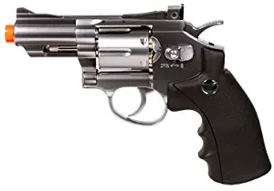 tsd/wg 708 co2 airsoft revolver, silver/black airsoft gun(Airsoft Gun)