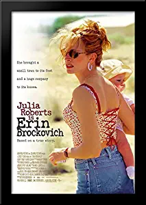 Erin Brockovich 28x40 Large Black Wood Framed Print Movie Poster Art