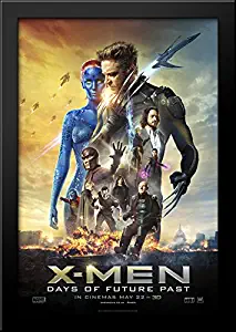 X-Men Days of Future Past 28x40 Large Black Wood Framed Print Movie Poster Art