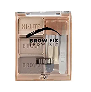 Milani Brow Fix Kit - Light - Vegan, Cruelty-Free Eyebrow Color that Fills and Shapes Brows