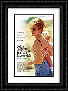 Erin Brockovich 20x24 Double Matted Black Ornate Framed Movie Poster Art Print