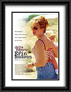 Erin Brockovich 28x36 Double Matted Large Black Ornate Framed Movie Poster Art Print