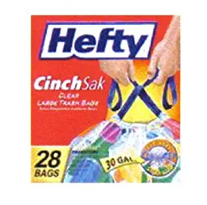 Hefty Trash Bag 30 Gal. 1.1mil Plastic Clear