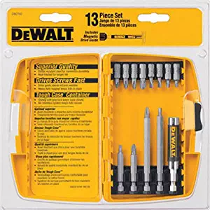 DEWALT DW2160 Bit Tip Assortment with Bit Tip Driver Set, 13-Piece