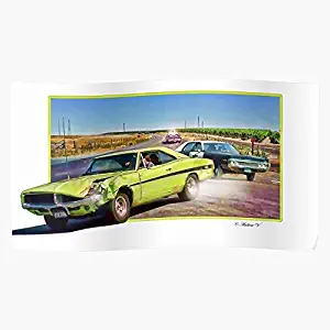 kineticards Dodge Movie Peter Muscle Fonda Mary Larry Chase Crazy Dirty Charger Car | Home Decor Wall Art Print Poster