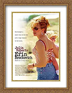 Erin Brockovich 28x36 Double Matted Large Gold Ornate Framed Movie Poster Art Print