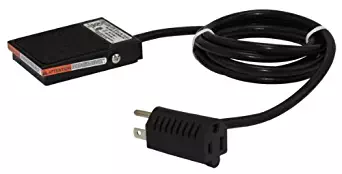 Linemaster T-91-SC3 Treadlite II Foot Switch, Electrical, Single Pedal, Momentary, SPDT Wired N.O., No Guard, Black, 6 ft. Cord with 3 prong plug