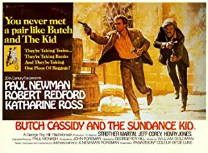 Butch Cassidy & Sundance Kid Paul Newman Robert Redford Western Huge Vintage PAPER Movie Poster Measures 40 x 27 Inches (100 x 70 cm ) approx