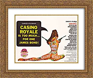 Casino Royale 007 James Bond 24x20 Double Matted Gold Ornate Framed Movie Poster Art Print