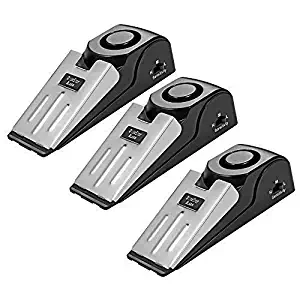 Mbangde Upgrade Wedge Door Stop Alarm With 120 dB - Traveling DIY Home Apartment Security Door Stopper Doorstop Safety Tools (Pack of 3)