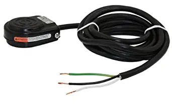 Linemaster 491-SC3 Compact Foot Switch, Electrical, Single Pedal, Momentary, Single Stage, No Guard, Black, 8 ft. Cord with 3 prong plug