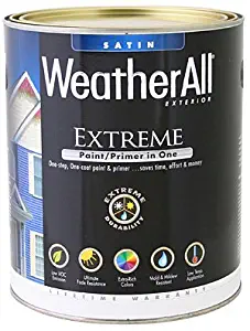 true value mfg company waes9-qt WAES9, True Value, Premium Weatherall Extreme, Paint/Primer In One, QT, White, Exterior Satin Paint