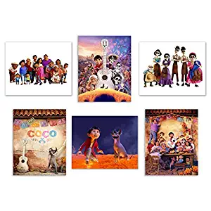 Coco (2017) 8x10 Poster Prints - Set of 6 Pixar Mexican Dia de Muertos Decor Wall Art Photos Miguel Hector Dante