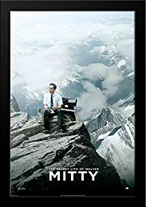 The Secret Life of Walter Mitty 28x36 Large Black Wood Framed Movie Poster Art Print