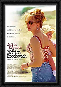 Erin Brockovich 28x40 Large Black Ornate Wood Framed Canvas Movie Poster Art