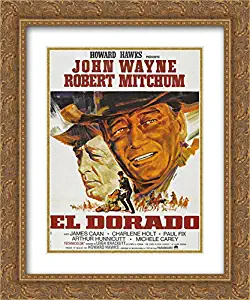 El Dorado 20x24 Double Matted Gold Ornate Framed Movie Poster Art Print