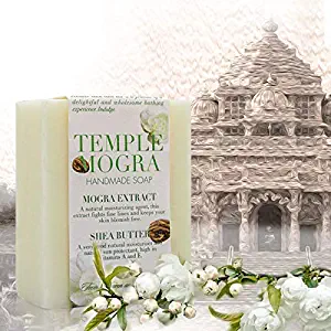 Nyassa Temple Mogra Handmade Soap 150 gm from India with Mogra Extract and Shea Butter Deeply nourishing. No Paraben, Against Animal Testing and Vegetarian