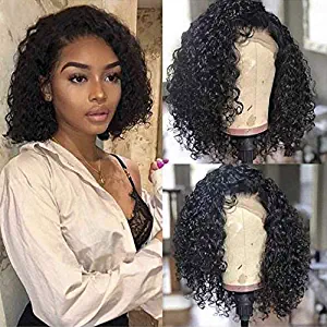 ChunShal Hair 13x4 Short Curly BOB Hair Wig Lace Front Wigs Human Hair Wigs For Black Women Human Hair Pre Plucked With Baby Hair