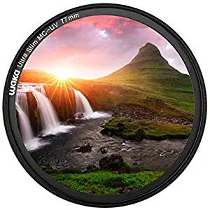 waka 77mm MC UV Filter - Ultra Slim 16 Layers Multi Coated Ultraviolet Protection Lens Filter for Canon Nikon Sony DSLR Camera Lens