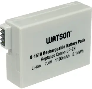 Watson LP-E8 Lithium-Ion Battery Pack (7.4V, 1100mAh)