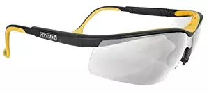 Dewalt DPG55-1C Dual Comfort Clear High Performance Protective Safety Glasses with Dual-Injected Rubber Frame and Temples