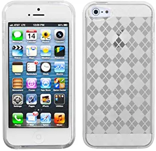 Soft Skin Case Fits Apple iPhone 5/5S/SE Transparent Clear Argyle Candy Skin