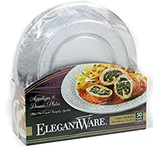 Hefty Elegantware Disposable Dinner and Appetizer Plates, 50 Plates