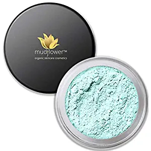 Mudflower Cosmetics Mint Color Corrector Mineral Primer, Mint Green, 1.0 ounce