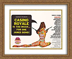 Casino Royale 007 James Bond 34x28 Double Matted Large Gold Ornate Framed Movie Poster Art Print