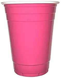 Goodtimes Big Party Pack 50 Count Disposable Plastic Cups, 16-Ounce (Pink-Fuschia)