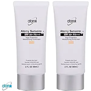 Atomy Sunscreen SPF 50 + Pa +++ Herb Skin Care Uv Sun Protection Beige 2 Pcs 1 Set