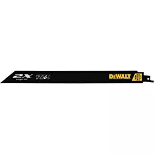 DEWALT DWA41812 12-Inch 14/18TPI 2X Max Metal Reciprocating Saw Blade (5-Pack)